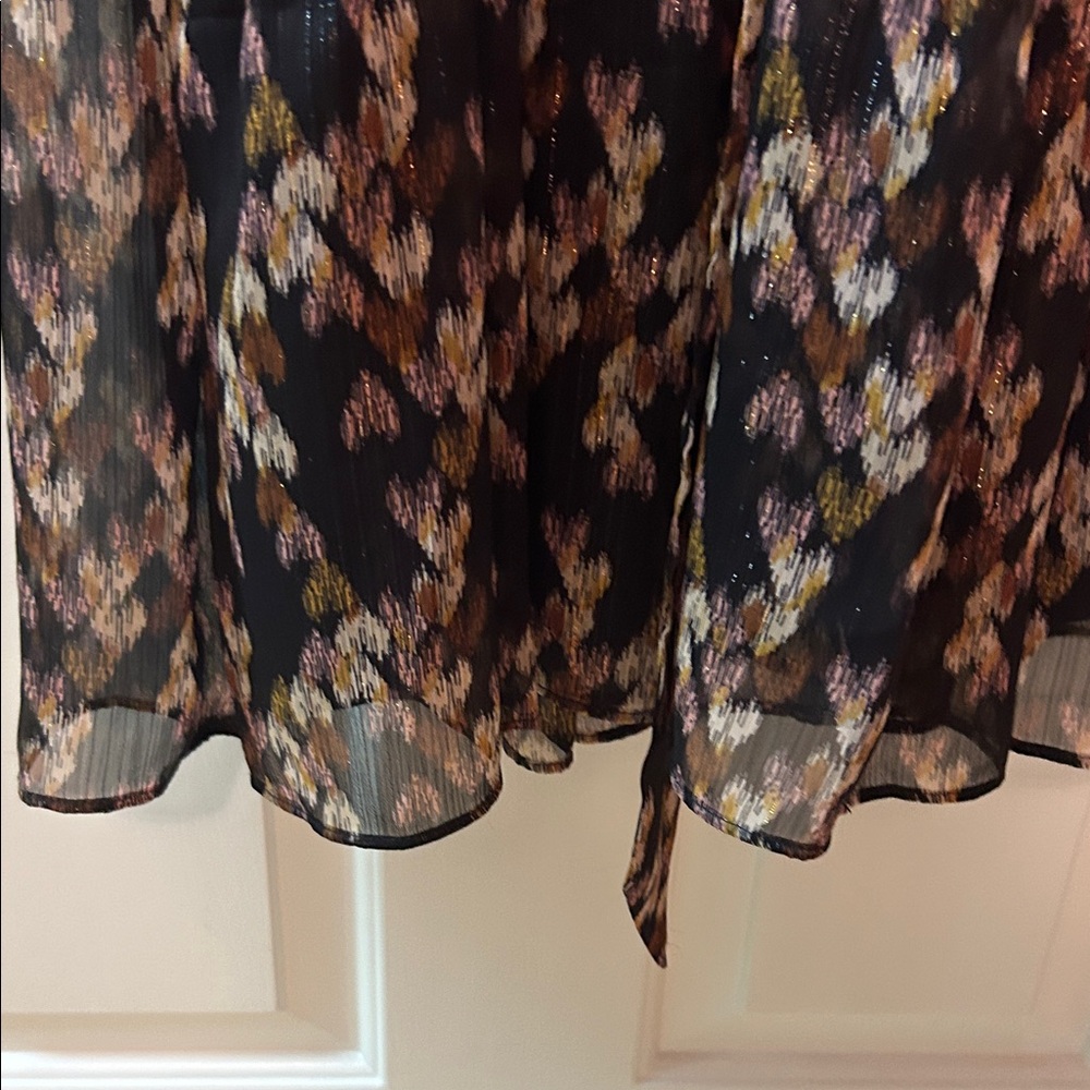 LC Lauren Conrad Black and Brown Long Sleeve Dress - Picture 6 of 9